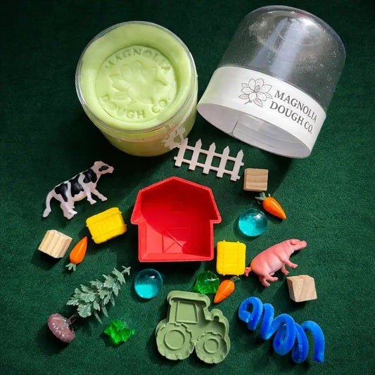 Farm Sensory Play Dough Jar